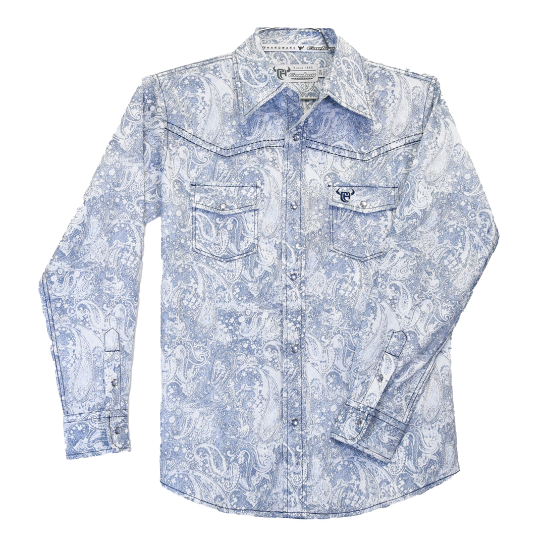 Chemise à boutons-pression imprimée cachemire Cowboy Hardware pour garçons