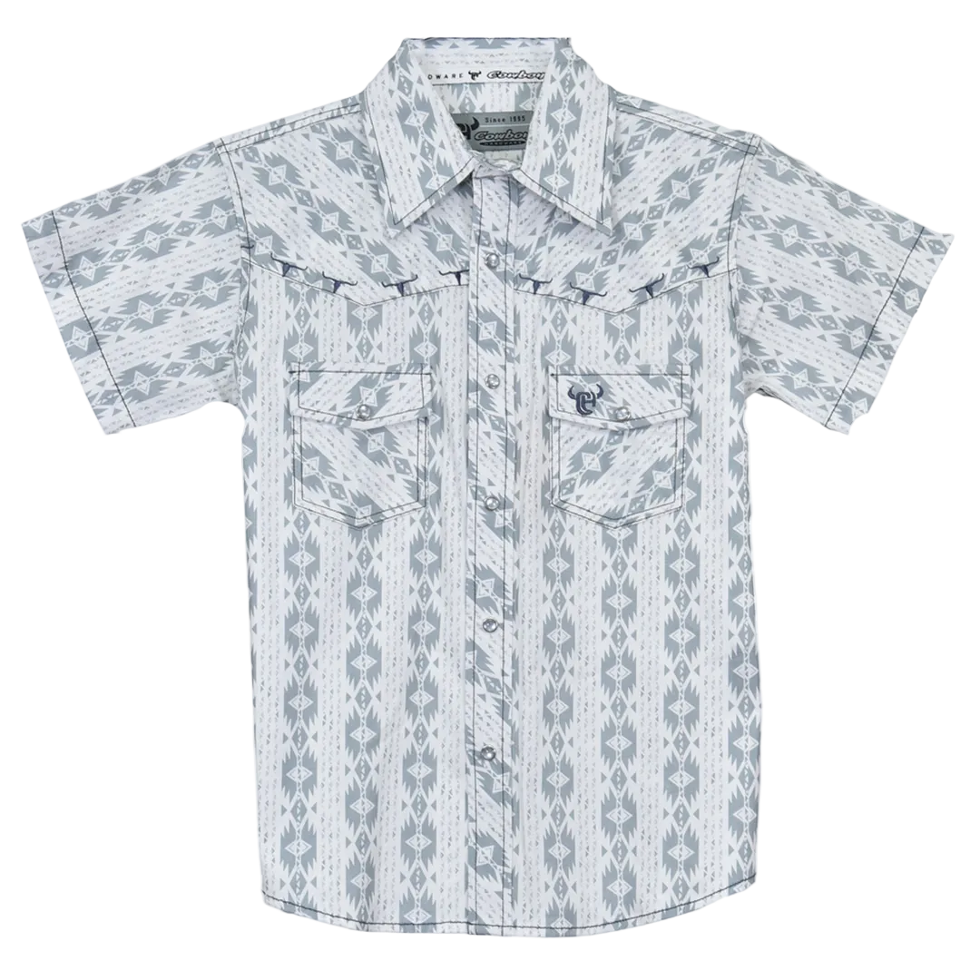 Chemise à manches longues et boutons-pression avec imprimé Bronco Cowboy Hardware pour tout-petits garçons