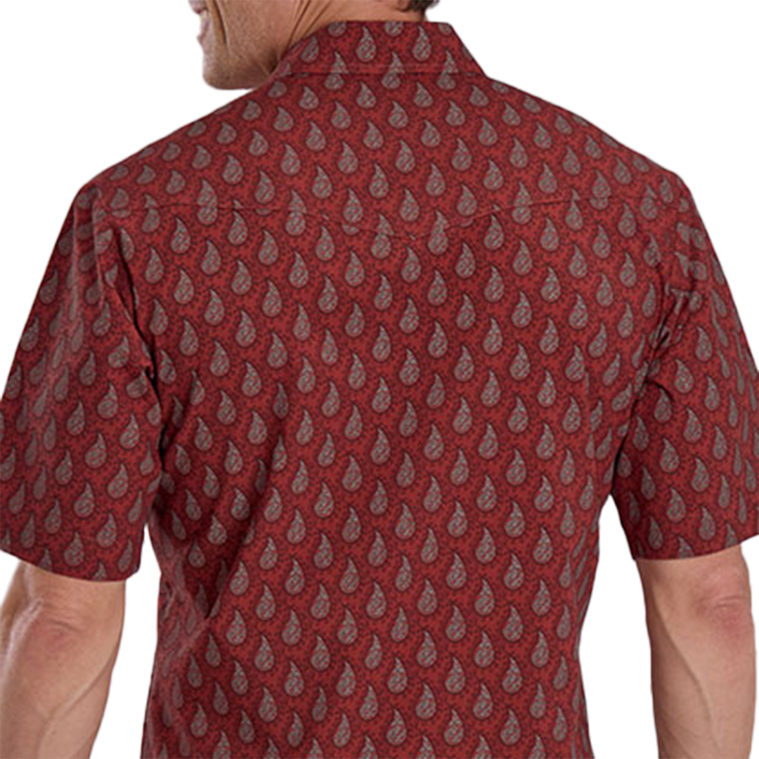 Roper Men's Paisley Print Short Sleeve Snap Shirt