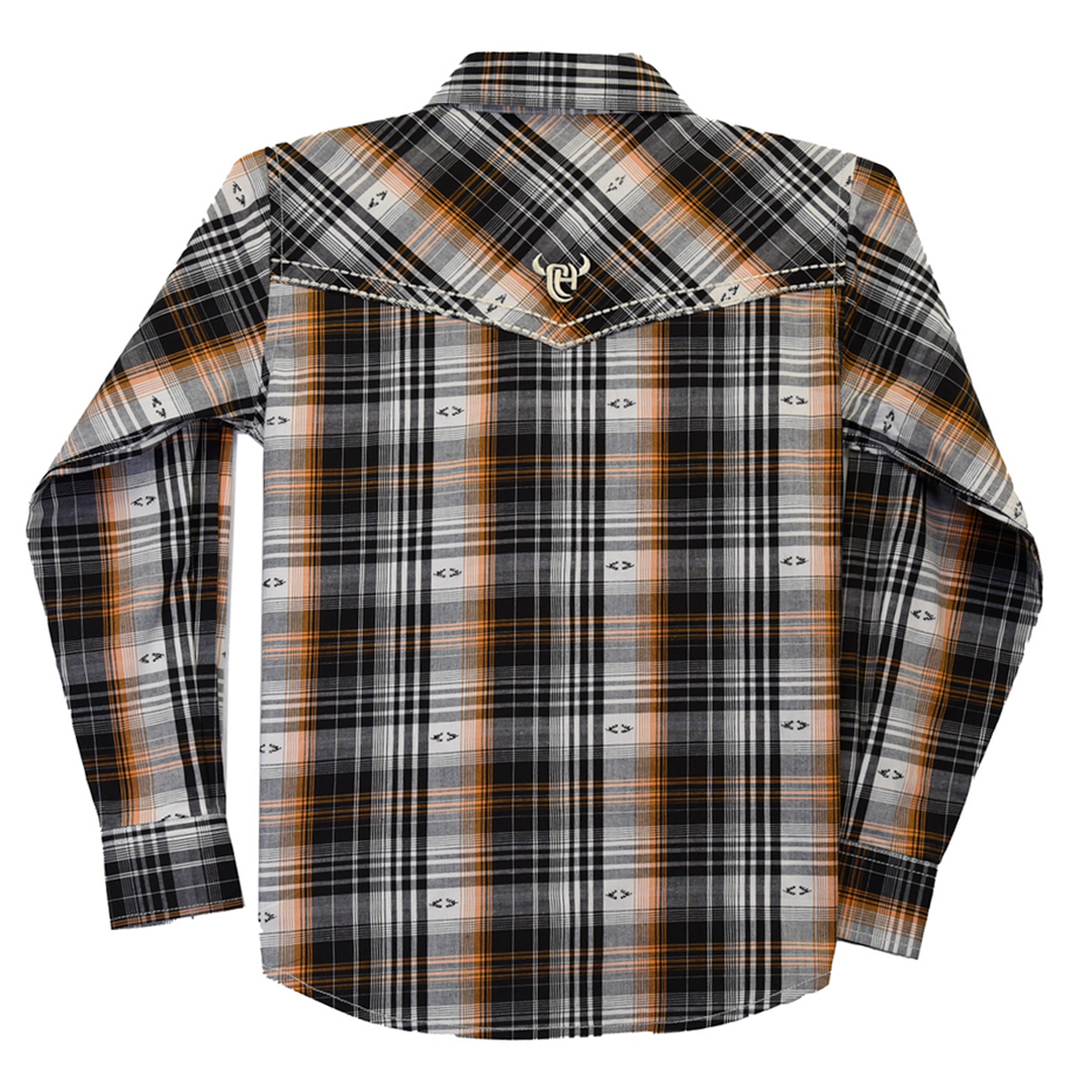 Chemise à boutons-pression en tissu écossais pour garçons Cowboy Hardware