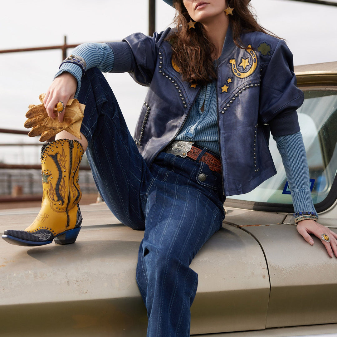 Veste en cuir TI-YI-YO pour femme Double D Ranch