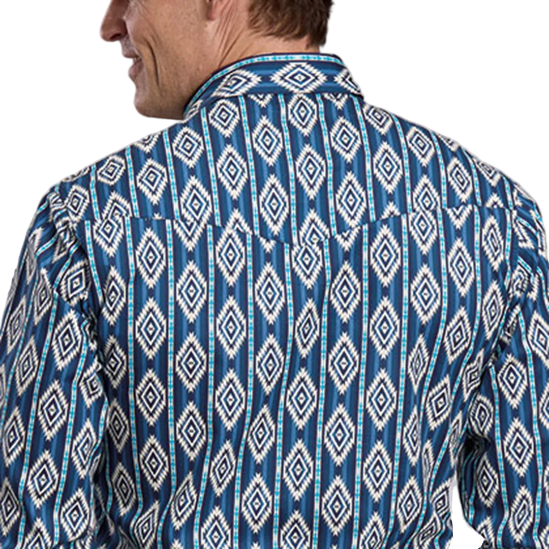 Chemise à manches longues boutonnée à imprimé intégral pour homme de la collection Amarillo de Roper