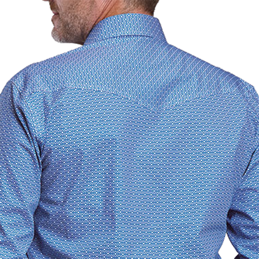 Roper Men's Amarillo Collection Geometric Printed Long Sleeve Snap Shirt