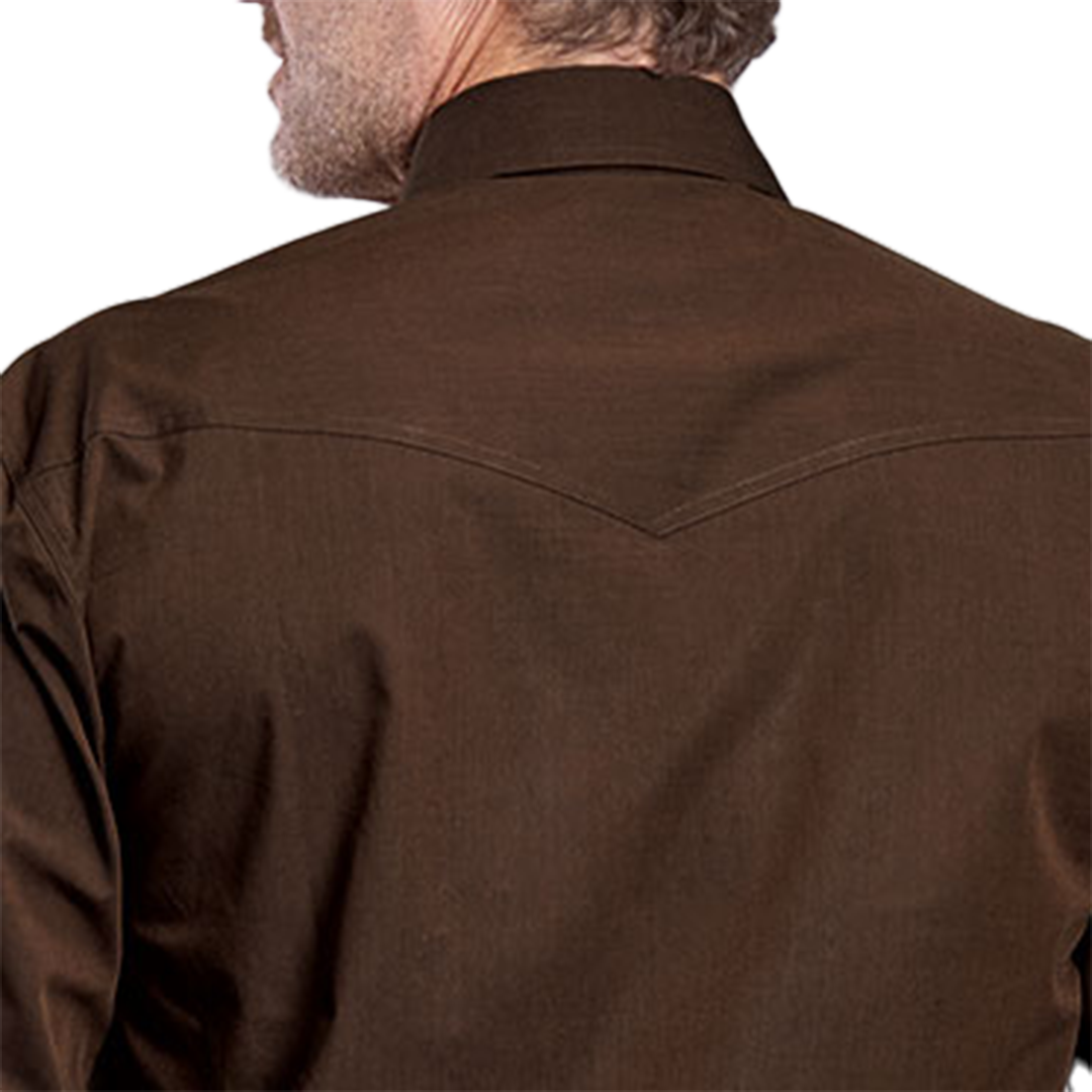 Roper Men's Amarillo Collection Solid Long Sleeve Snap Shirt