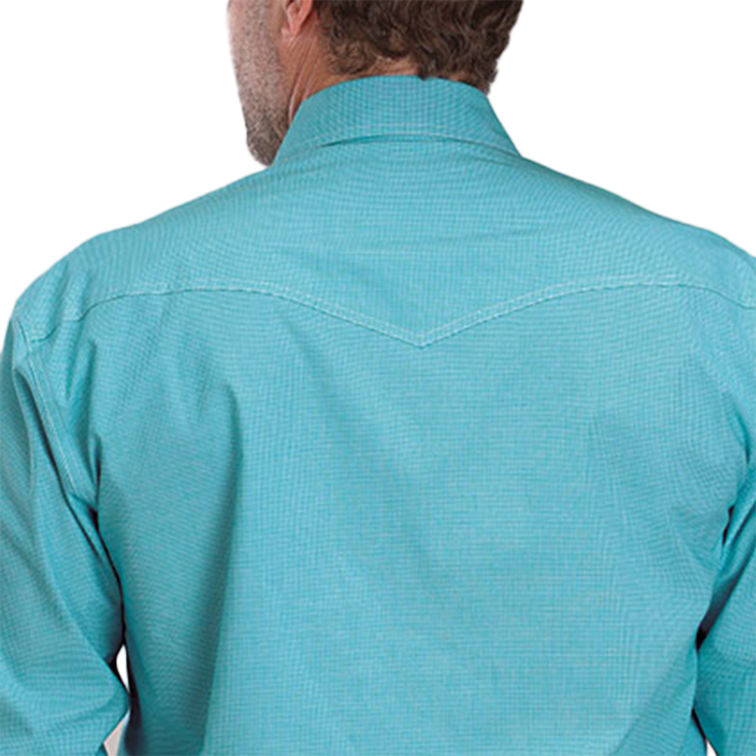 Roper Men's Amarillo Collection Plaid Print Long Sleeve Snap Shirt