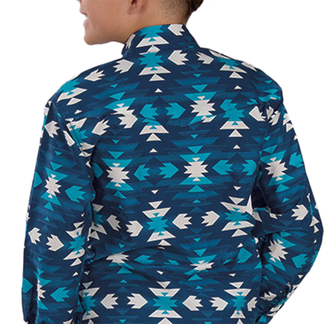 Chemise à manches longues et boutons-pression Aztec Roper pour garçons