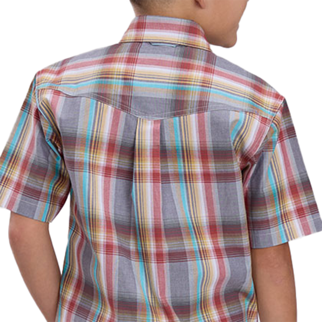 Roper Boys' Plaid Short Sleeve Button Shirt