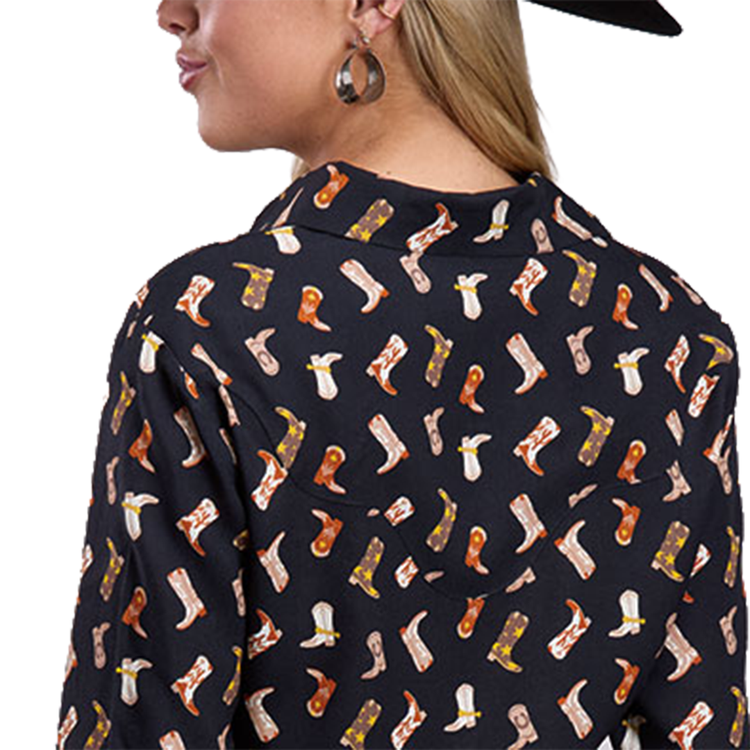 Roper Women's Boot Printed Long Sleeve Shirt