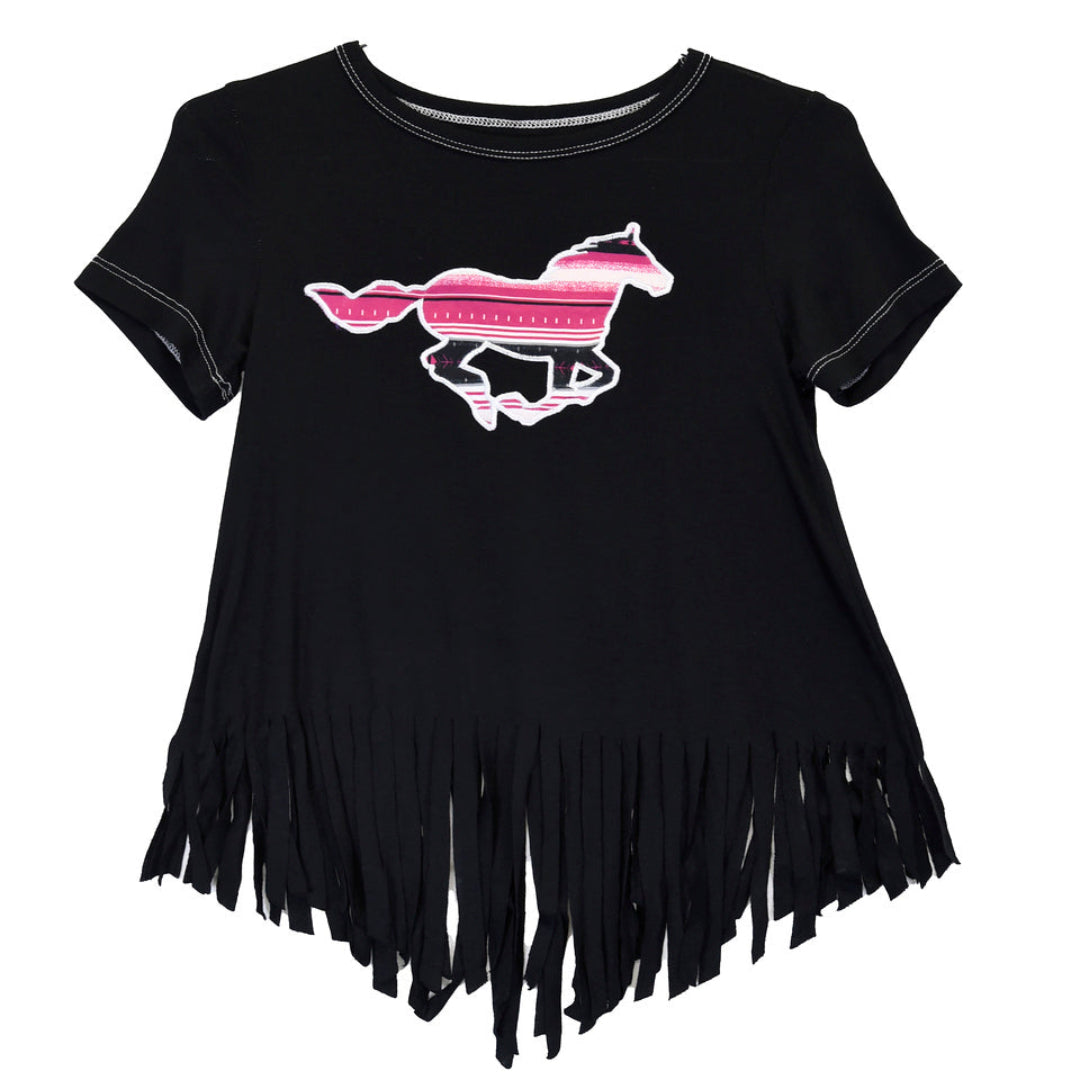 Cowgirl Hardware Toddler Girls' Horse Fringe T-Shirt