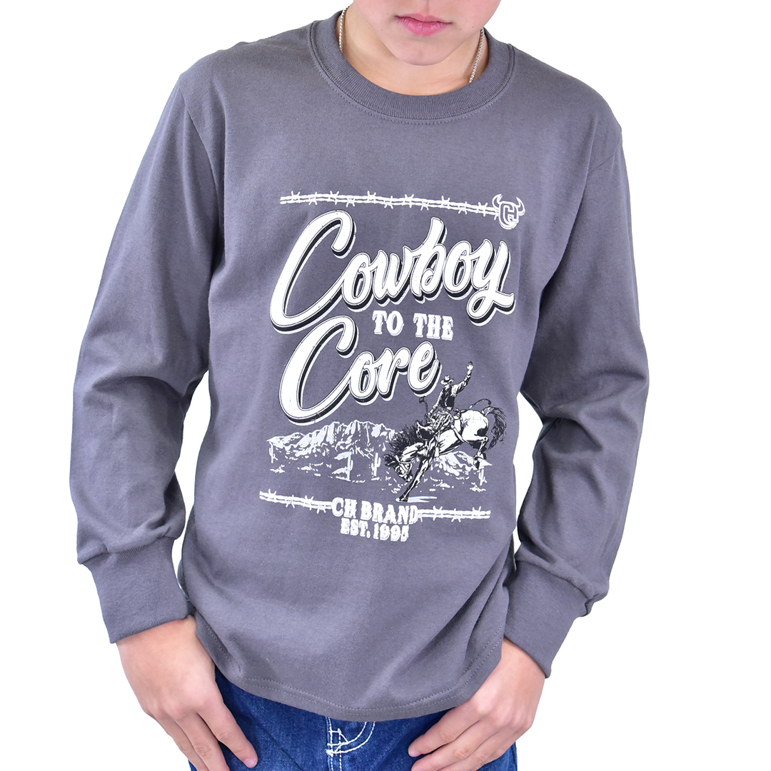 Cowboy Hardware Boys' Cowboy To The Core Long Sleeve T-shirt