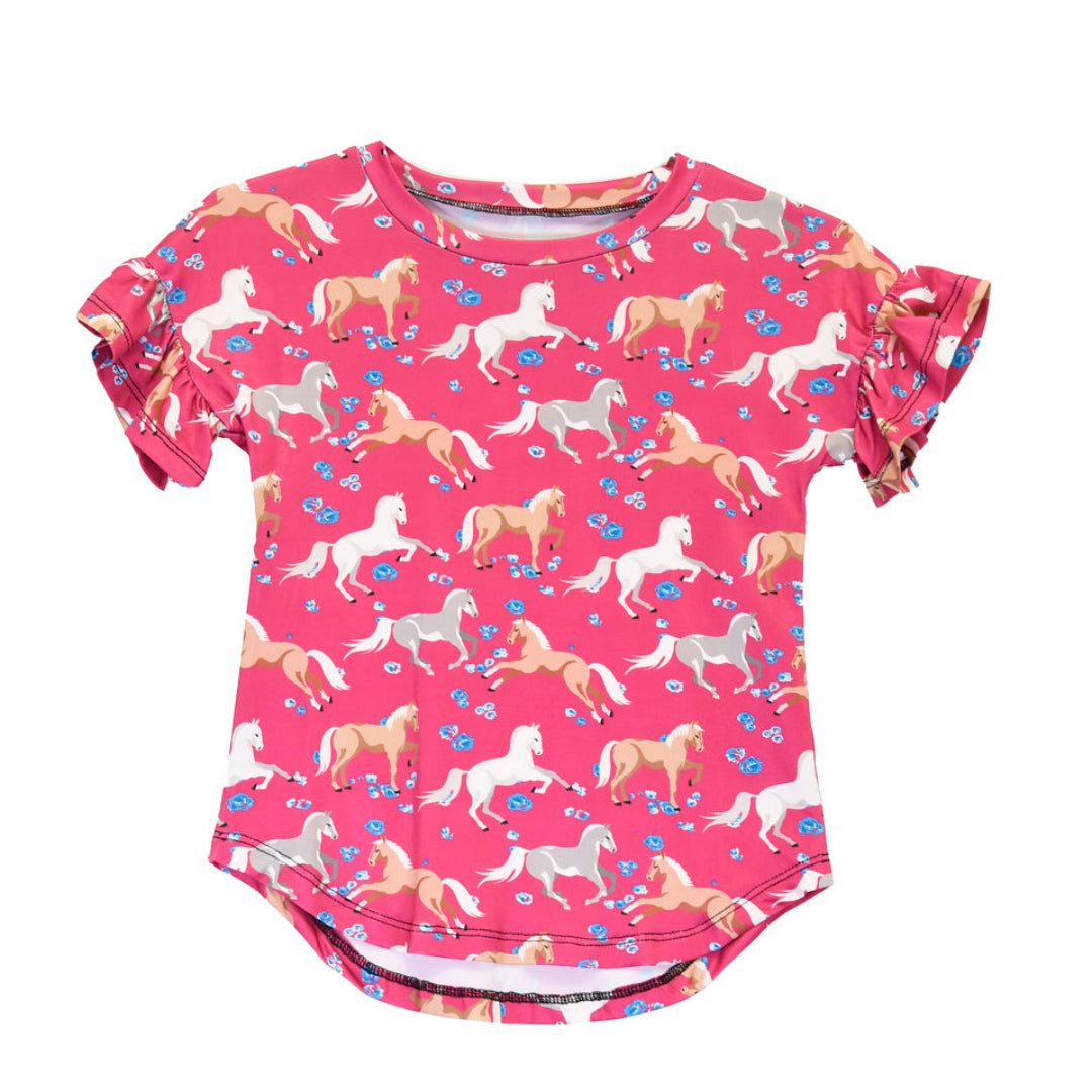T-shirt imprimé cheval pour filles Cowgirl Hardware