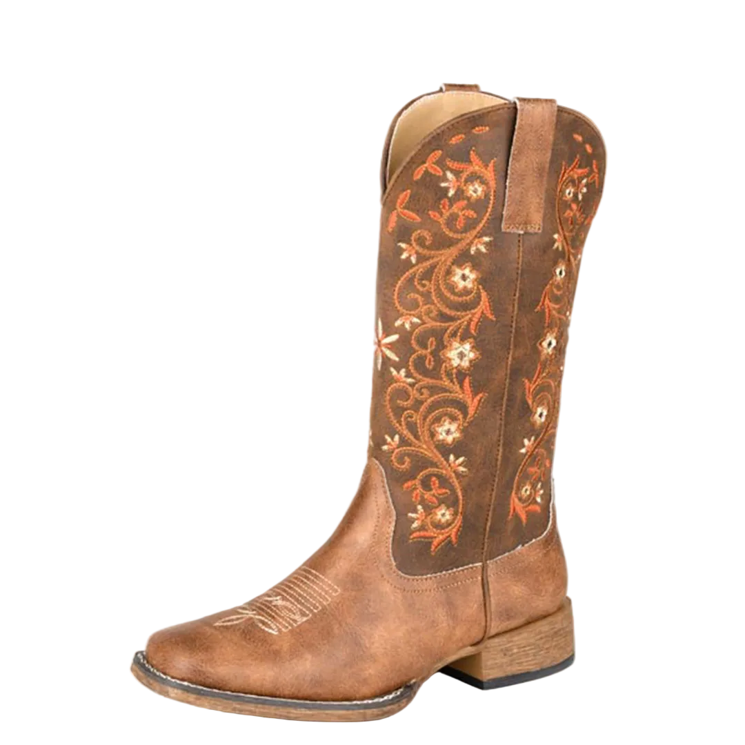 Roper Women's Floral Embroidery Cowgirl Boots