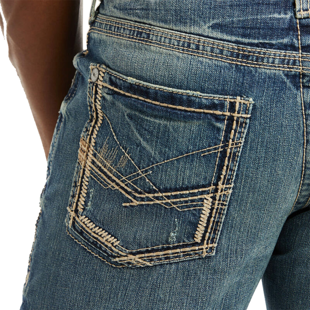 Jean droit empilable M5 Slim Gambler Ariat pour homme