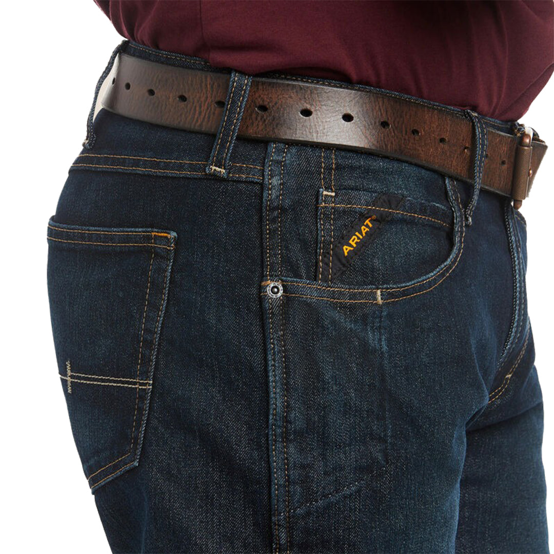 Jean droit empilable Ariat Work M5 pour homme avec DuraStretch Edge