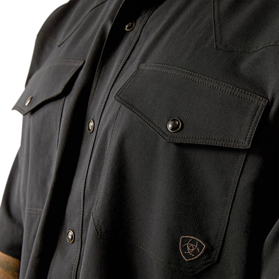 Chemise boutonnée à manches courtes Ariat pour homme, coupe classique VentTEK Western