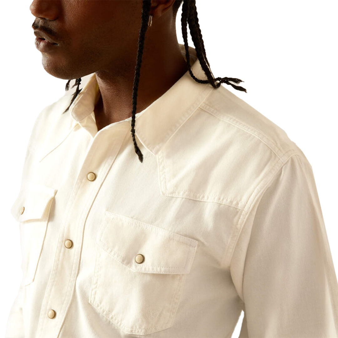 Chemise Ariat Jurlington manches longues à boutons-pression coupe rétro pour homme