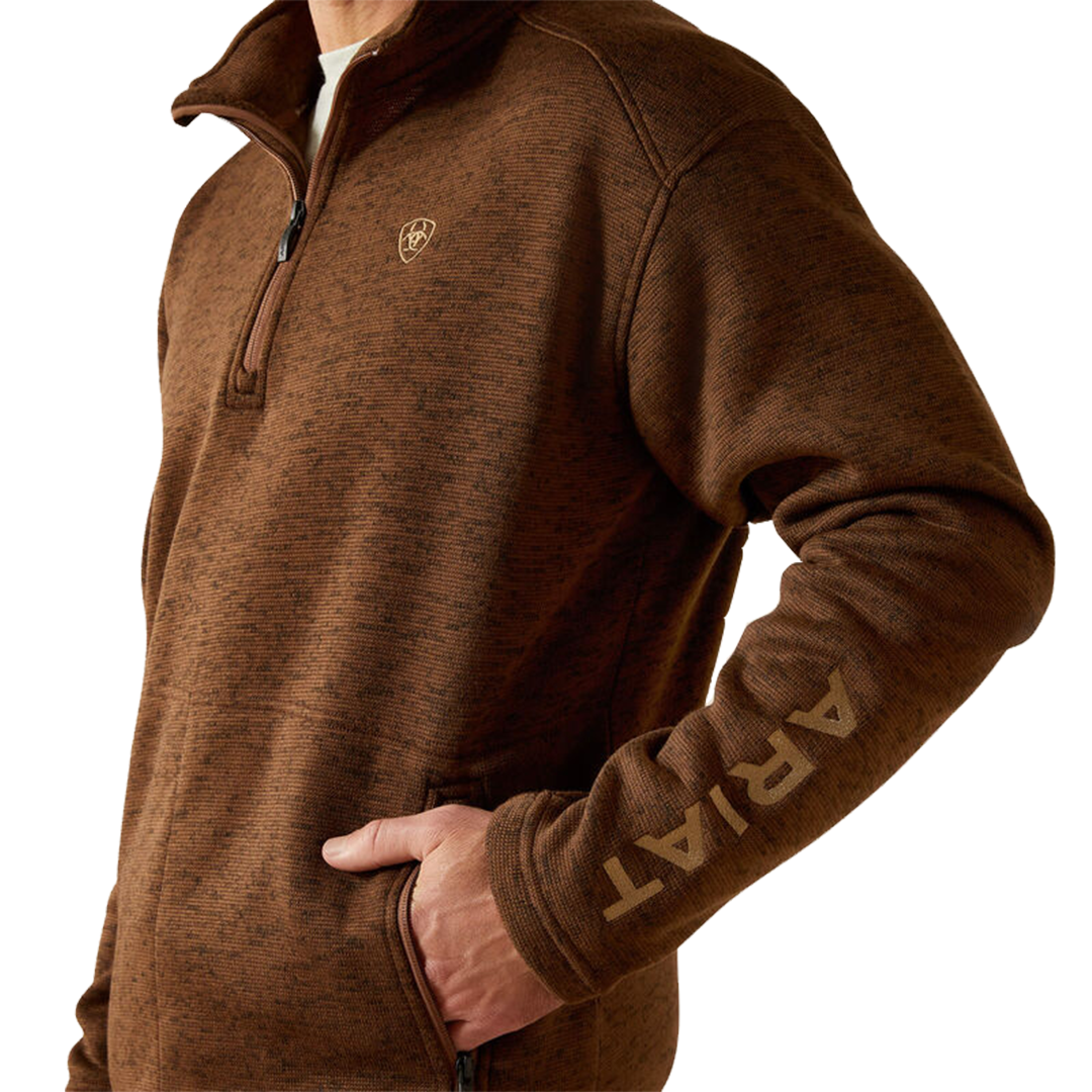 Ariat Men's Caldwell Logo 1/4 Zip Sweater