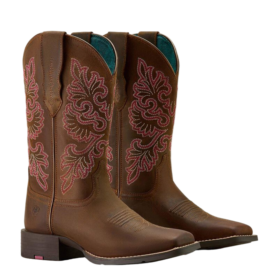 Ariat Women's Round Up StretchFit Wide Square Toe Western Boots