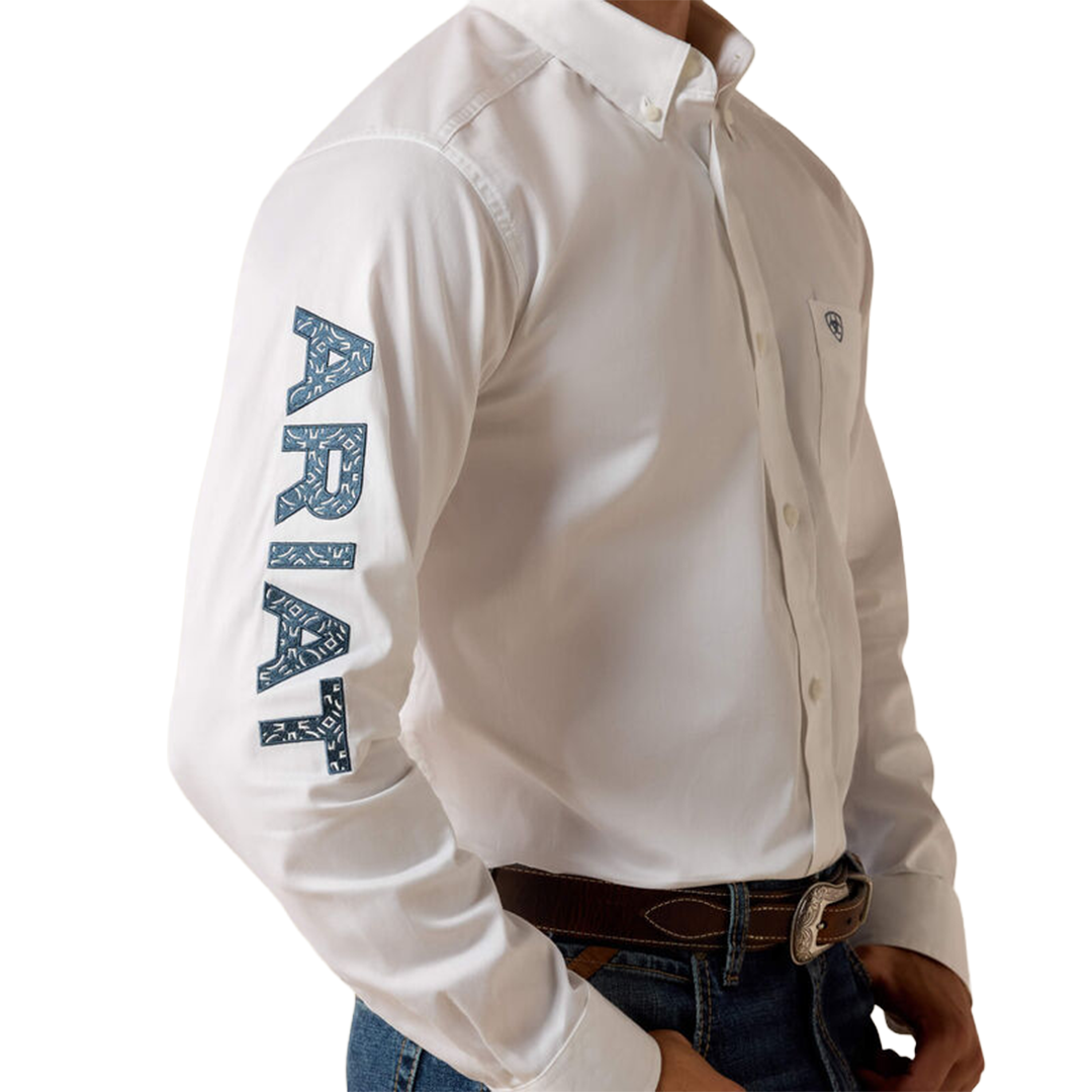 Chemise boutonnée à manches longues avec logo Ariat pour homme