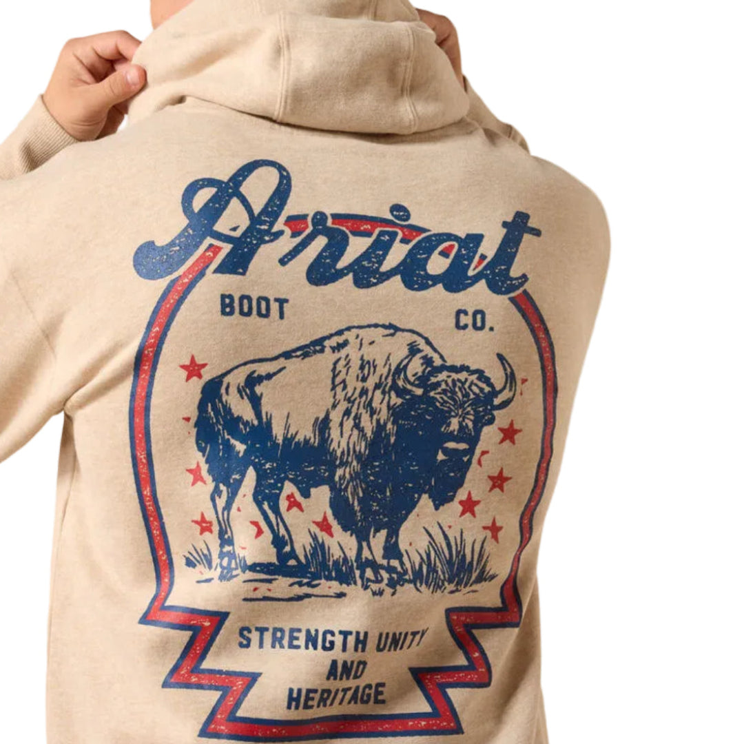 Sweat à capuche Ariat avec logo gaufré pour homme