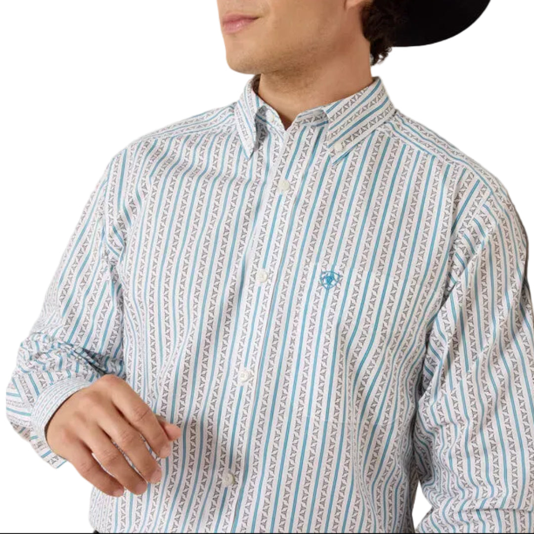 Chemise boutonnée à manches longues avec logo Ariat pour homme