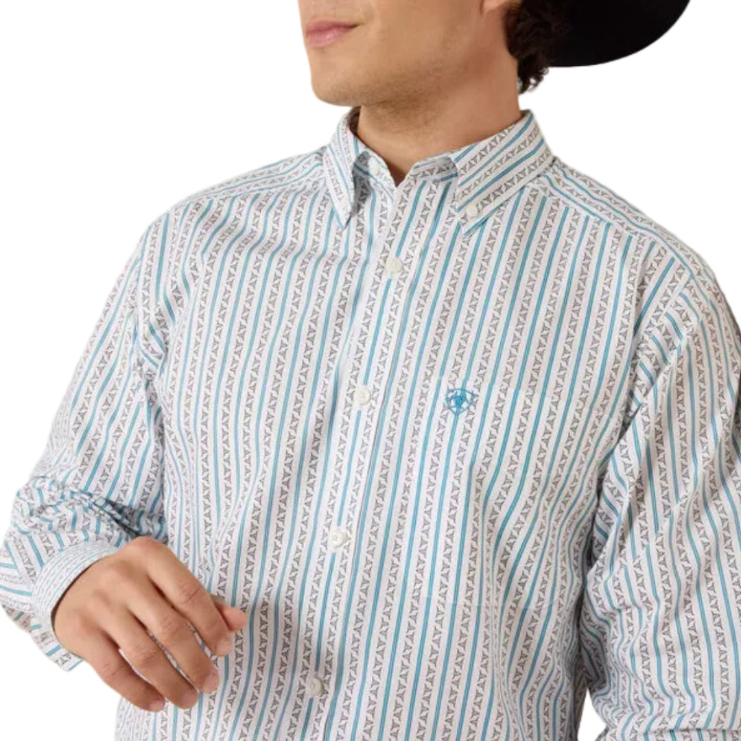 Chemise boutonnée à manches longues avec logo Ariat pour homme