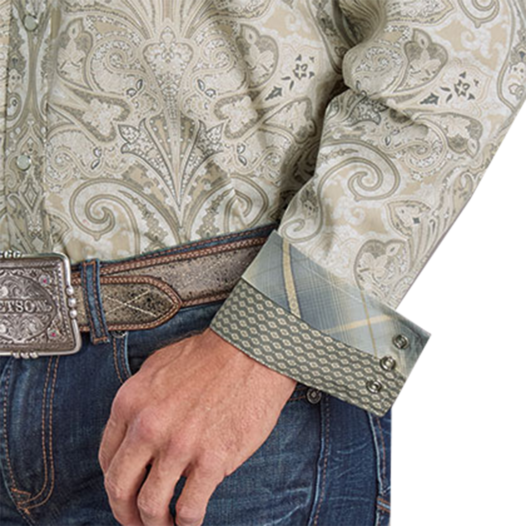 Chemise boutonnée à manches longues pour homme Stetson Paisley