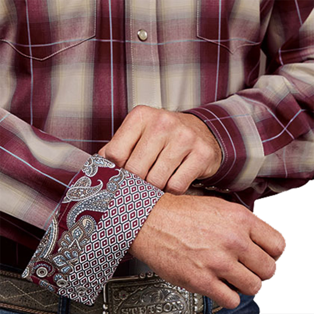 Chemise à carreaux ombrés Chianti pour homme Stetson