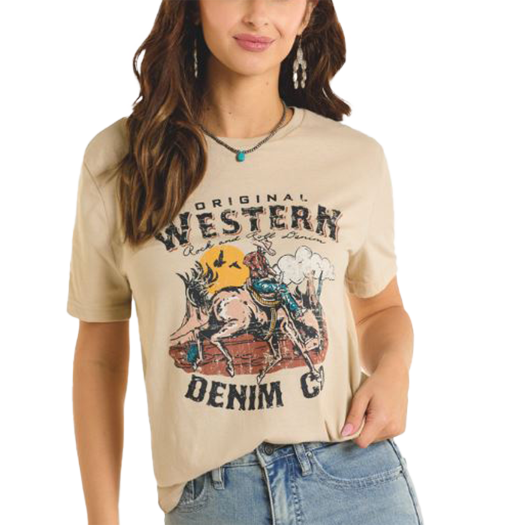 Rock & Roll Denim Women's Bronco Screen T-Shirt