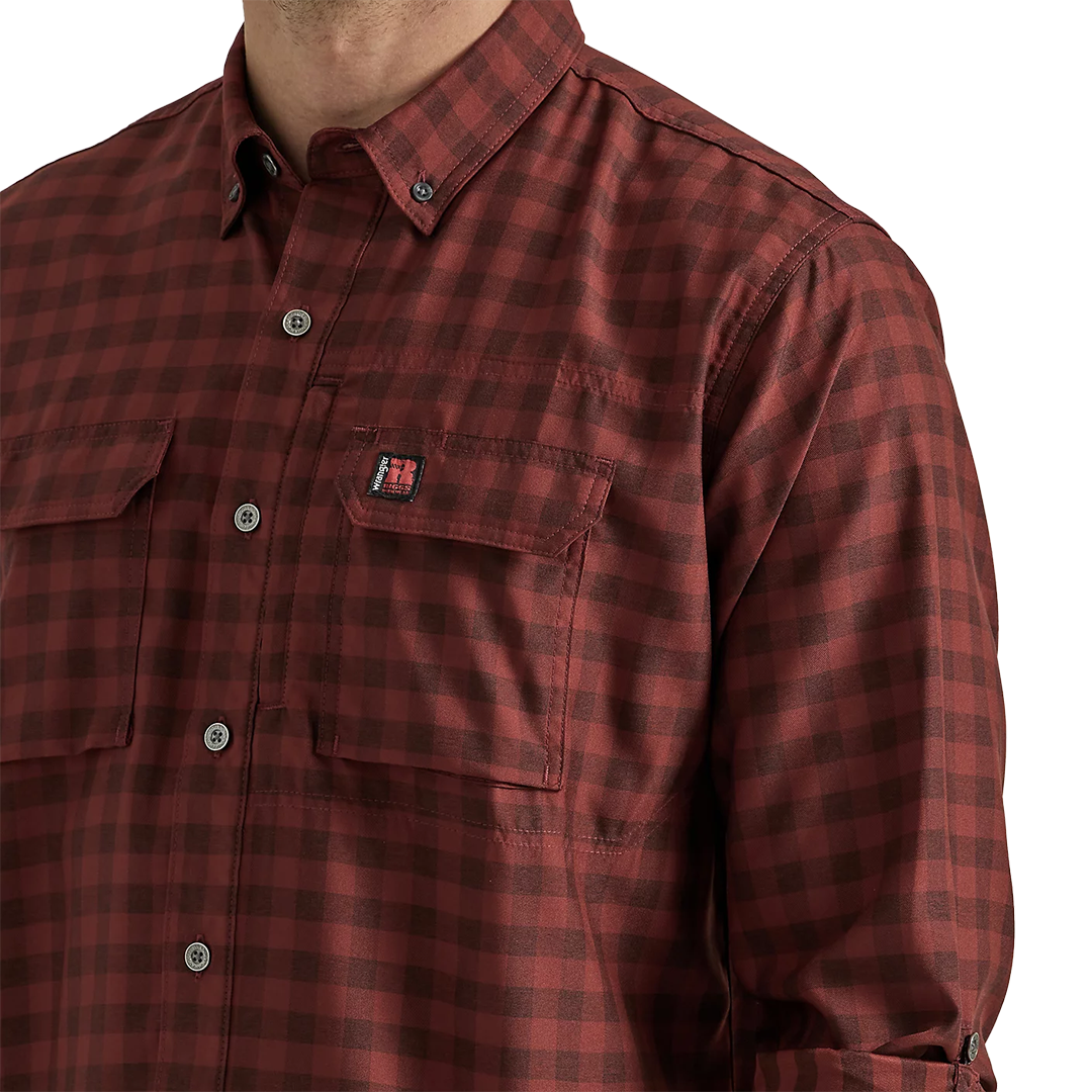 Wrangler RIGGS Workwear Men's Technical Long Sleeve Button Shirt
