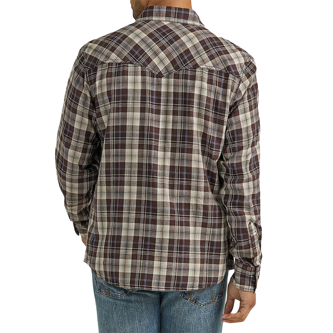 Chemise à manches longues à carreaux avec boutons-pression Wrangler Rétro Premium pour homme