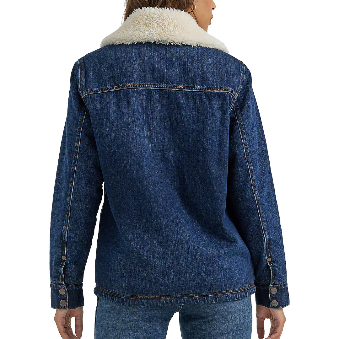 Wrangler Women's Western Sherpa Lined Denim Wrange Coat
