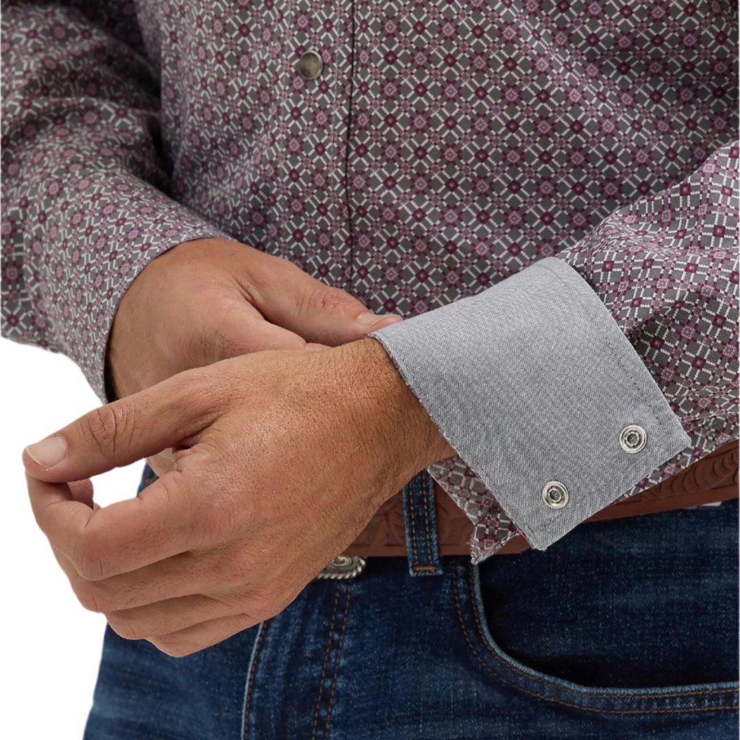 Chemise à manches longues avec boutons-pression Wrangler 20X Competition Advanced Comfort pour homme