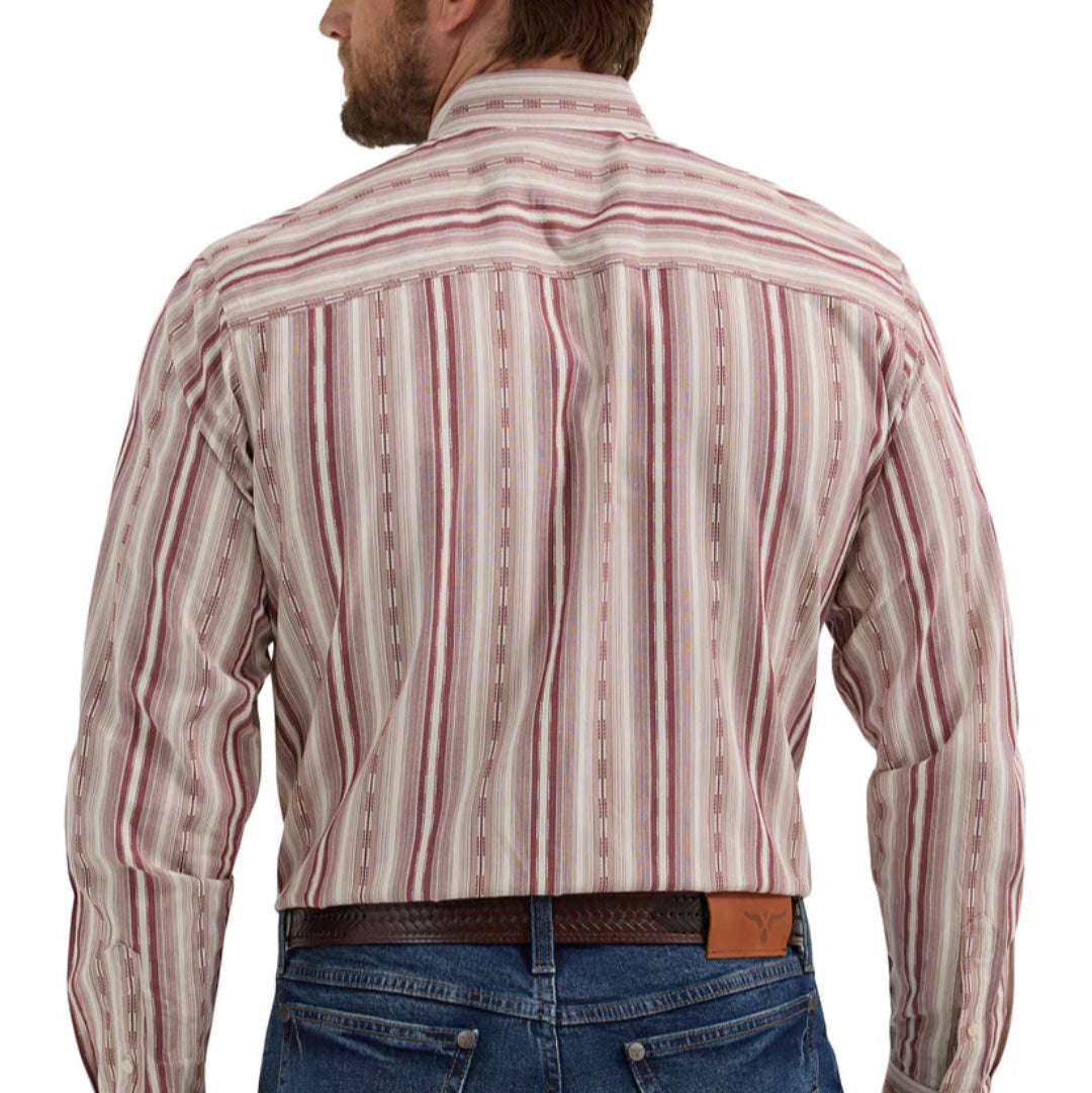 Wrangler Cody Johnson Men's Stripe Long Sleeve Button-Down Shirt