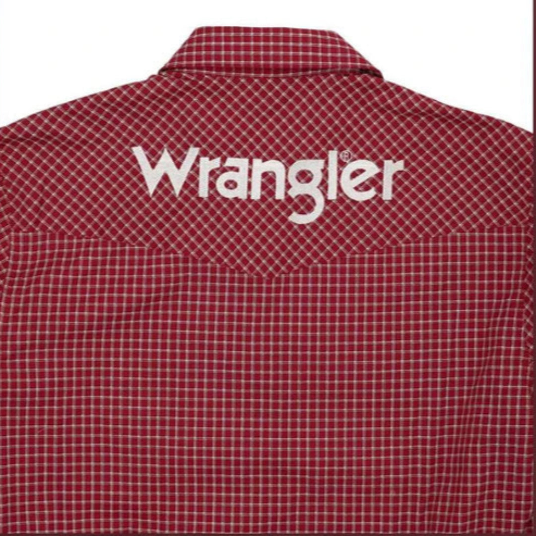 Wrangler Men's Logo Long Sleeve Snap Shirt