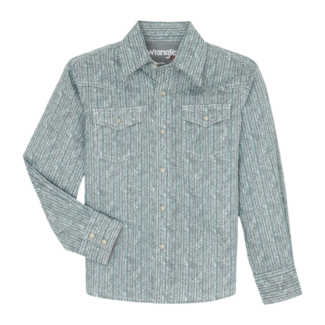 Chemise à boutons-pression à manches longues Wrangler Boys' 20X Advanced Comfort