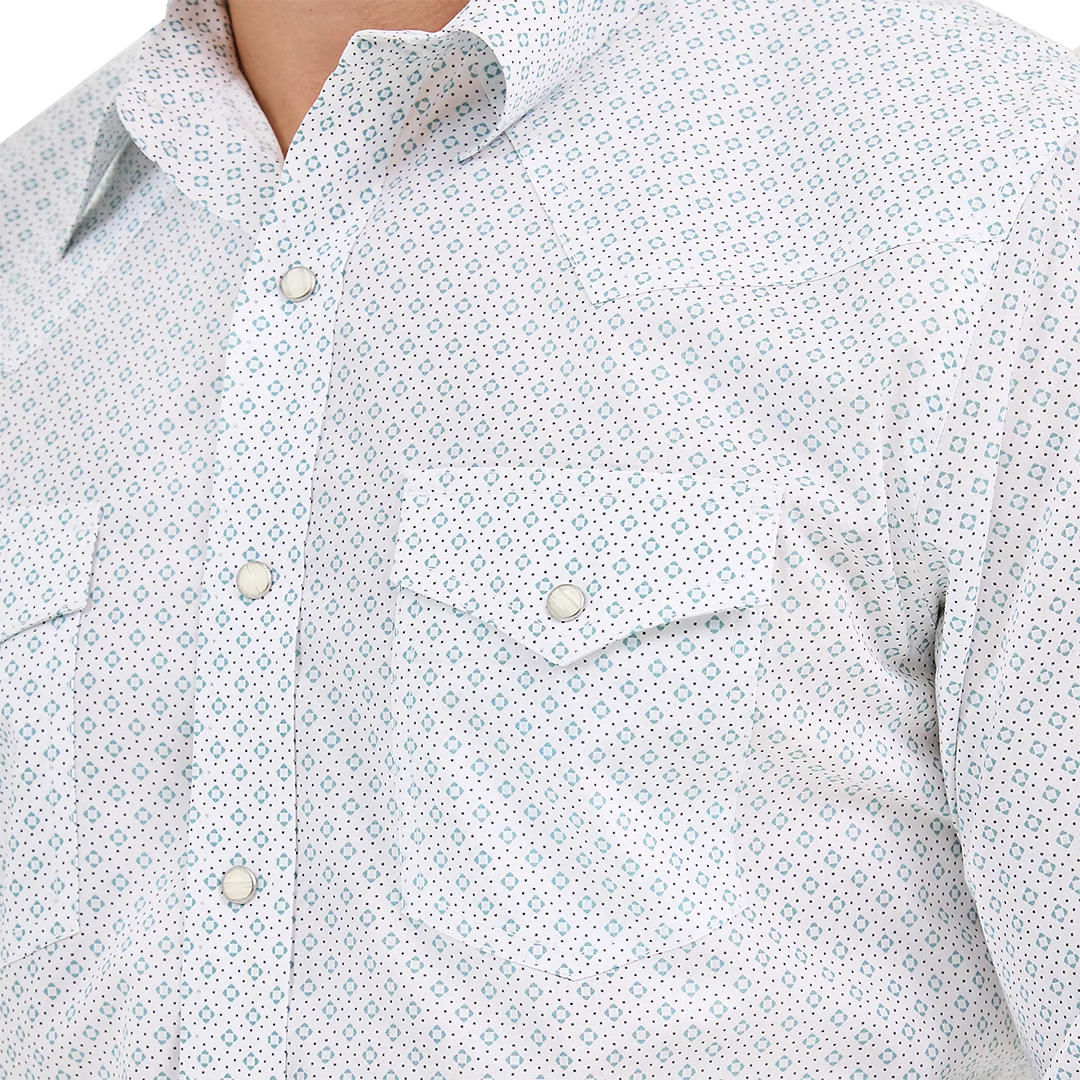 Chemise à manches longues avec boutons-pression Wrangler 20X Competition Advanced Comfort pour homme
