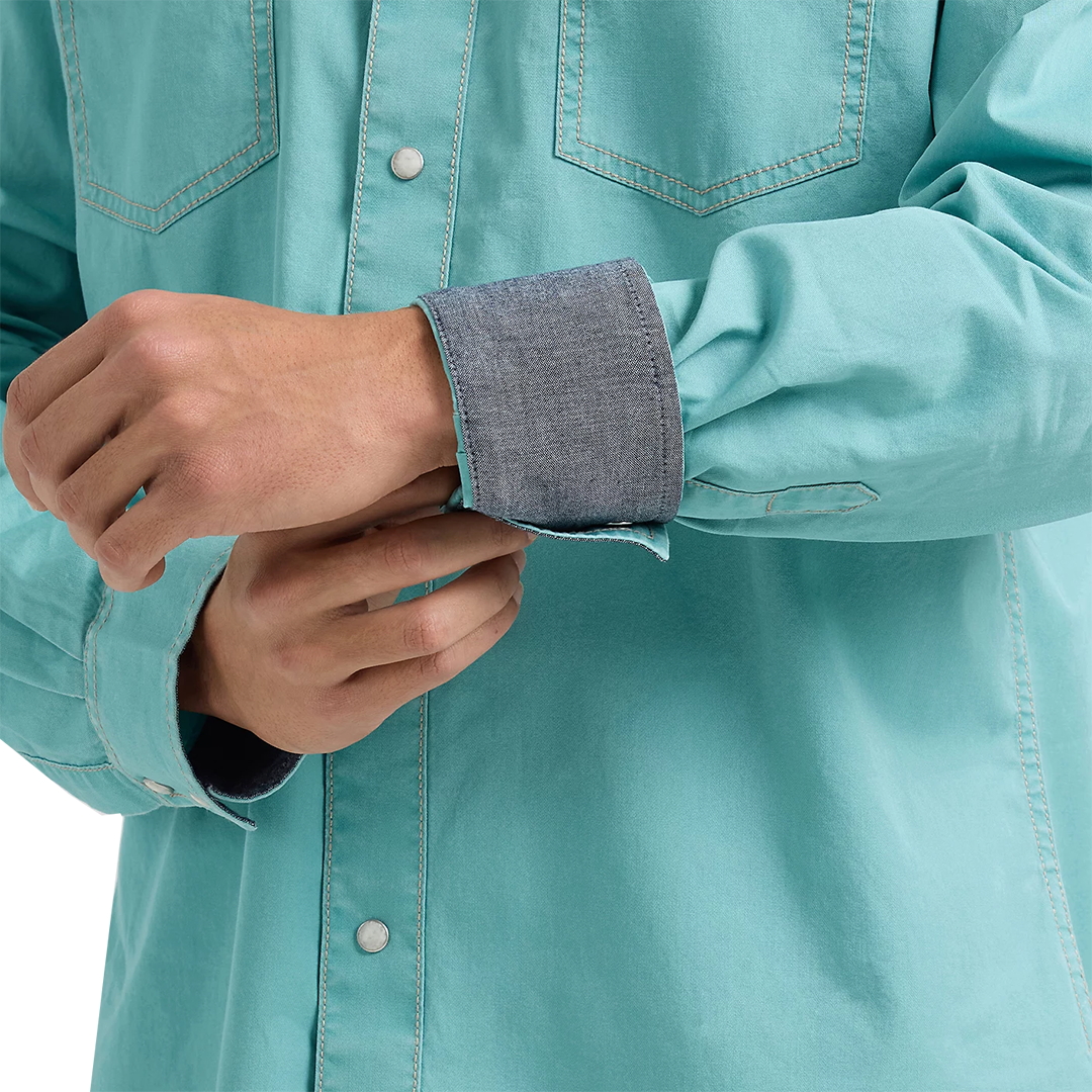 Chemise western à manches longues à boutons-pression Retro Premium pour homme Wrangler