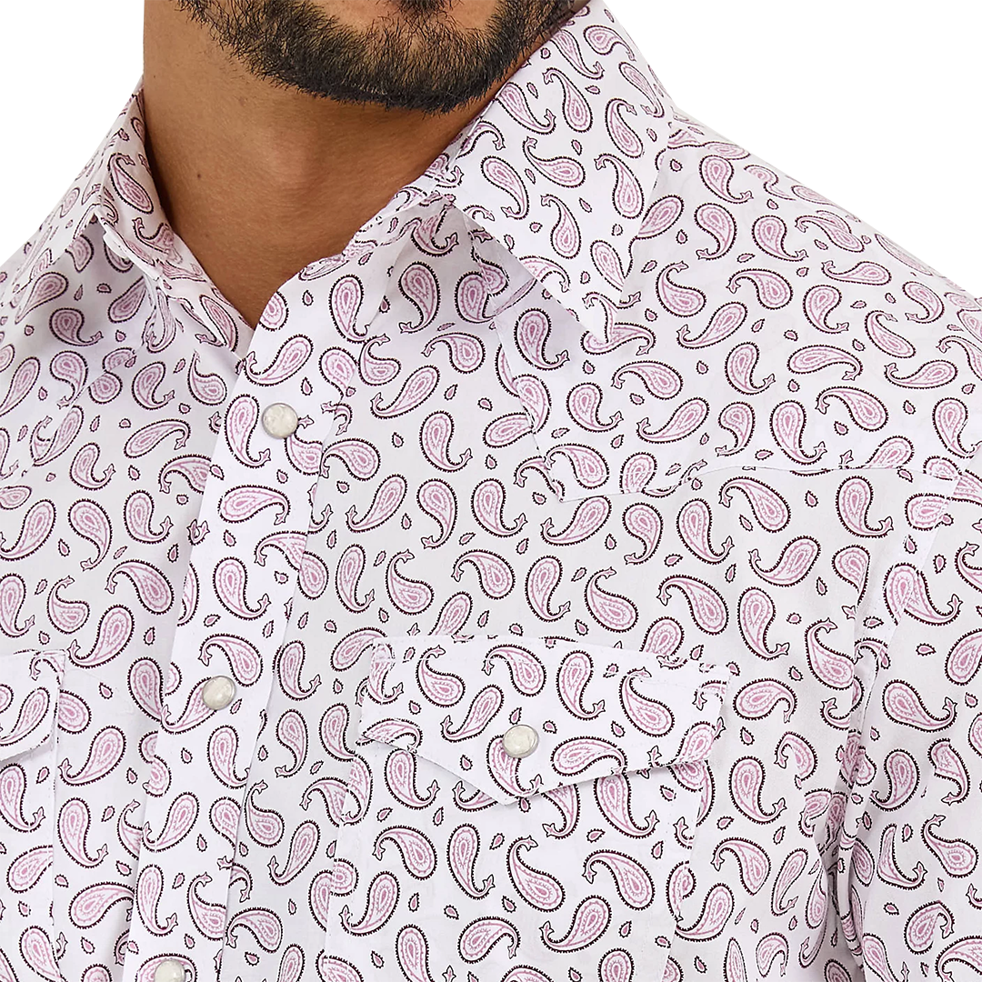 Wrangler Men's 20X Competition Advanced Comfort Paisley Long Sleeve Snap Shirt