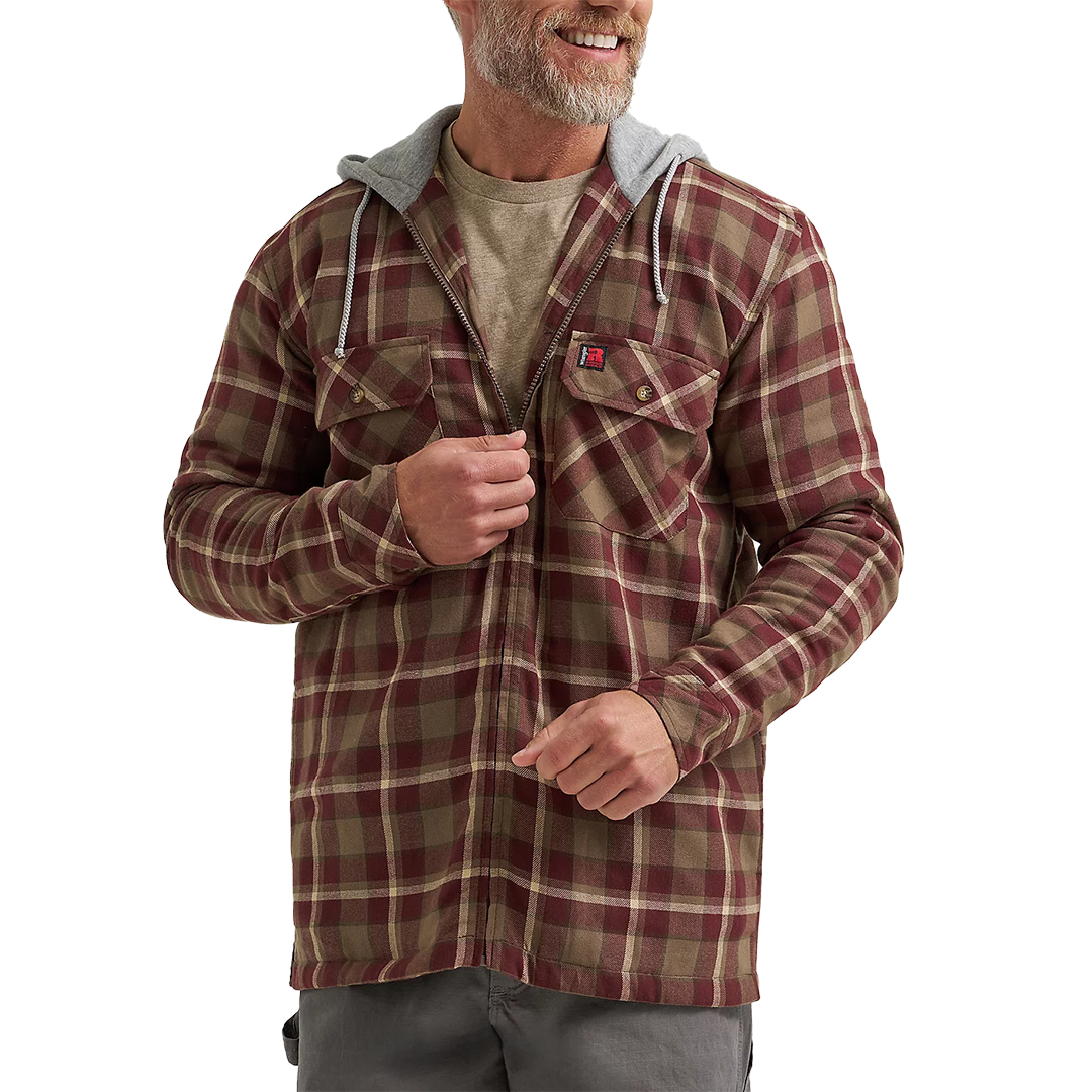 Wrangler RIGGS Workwear Men's Flannel Hooded Jacket