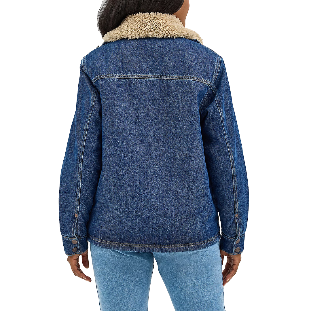 Wrangler Women's Western Sherpa Lined Denim Range Coat