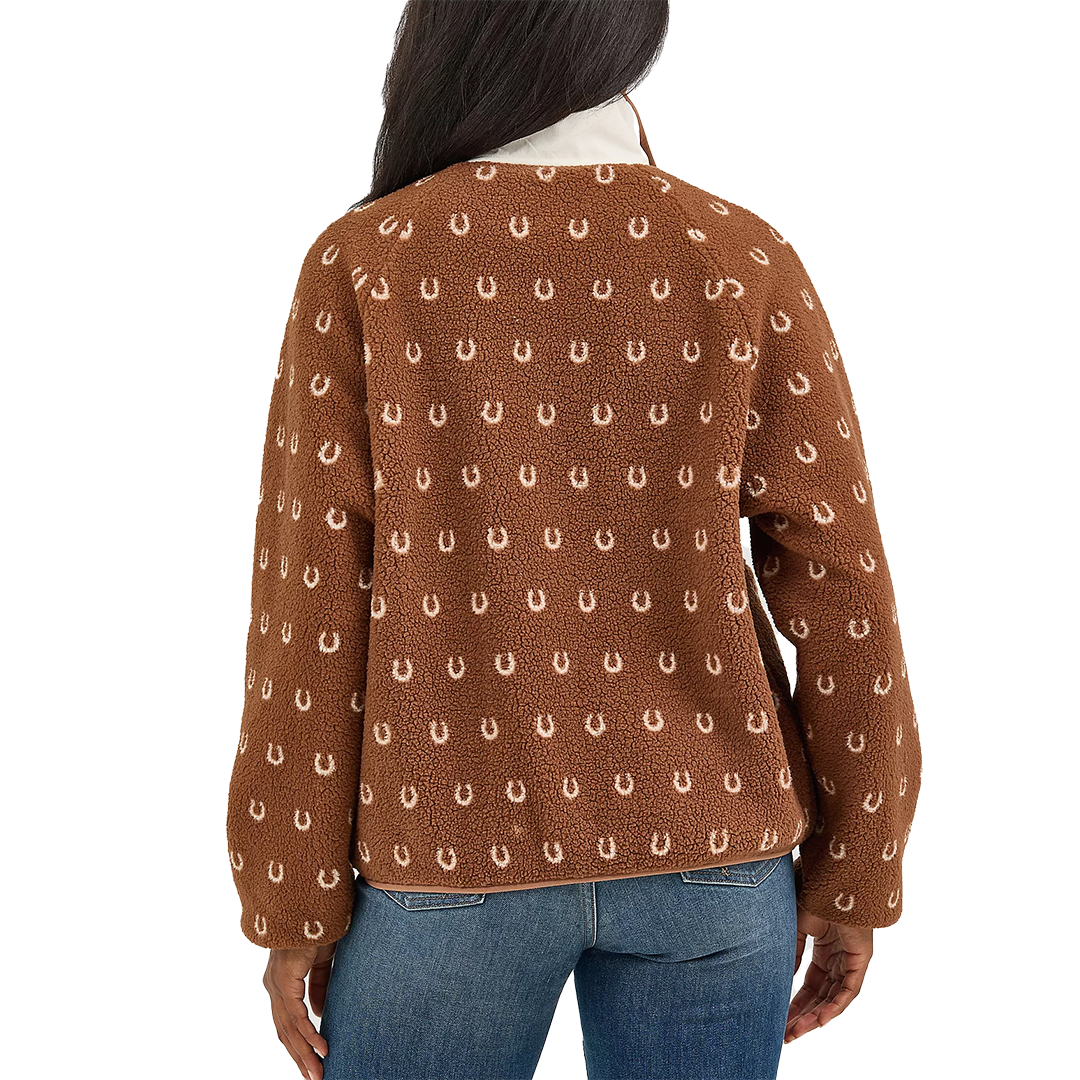 Wrangler Women's Retro Half-Snap Sherpa Pullover