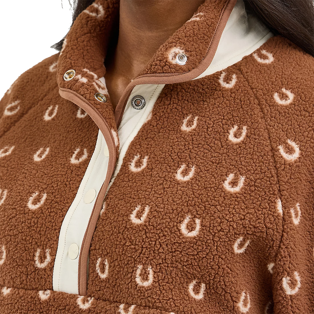 Wrangler Women's Retro Half-Snap Sherpa Pullover