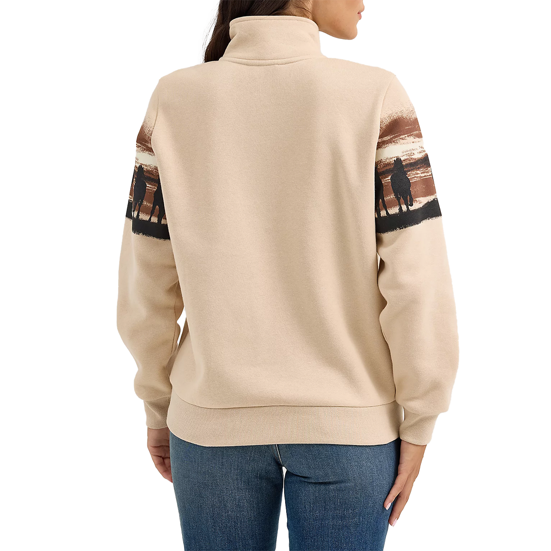 Wrangler Women's Western Quarter Zip Sweatshirt