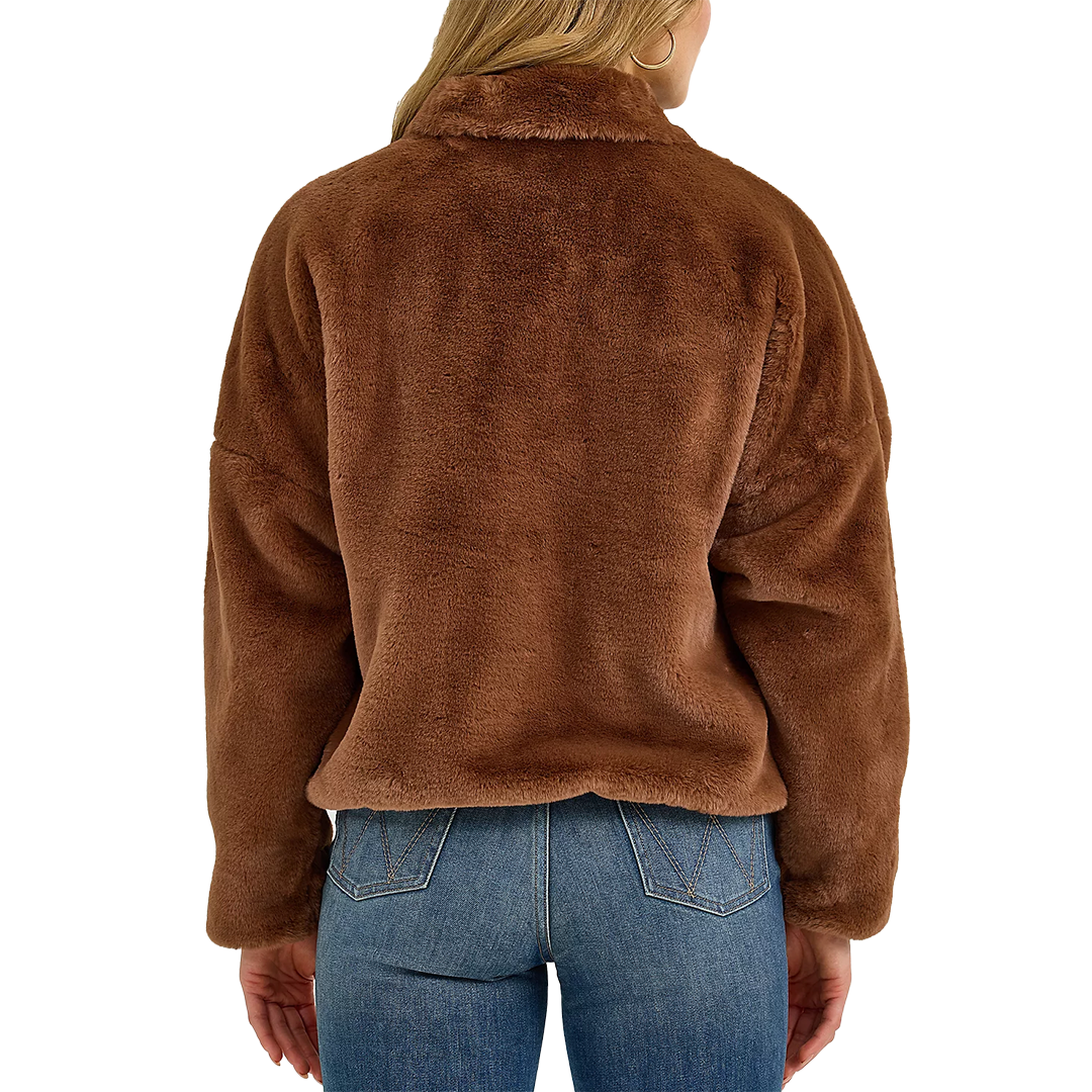 Wrangler Women's Logo Fuzzy Zip Jacket