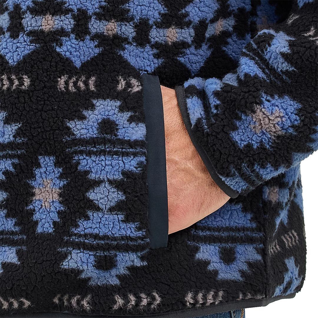 Wrangler Men's Zip Front Lightweight Ripstop Yoke Sherpa Jacket