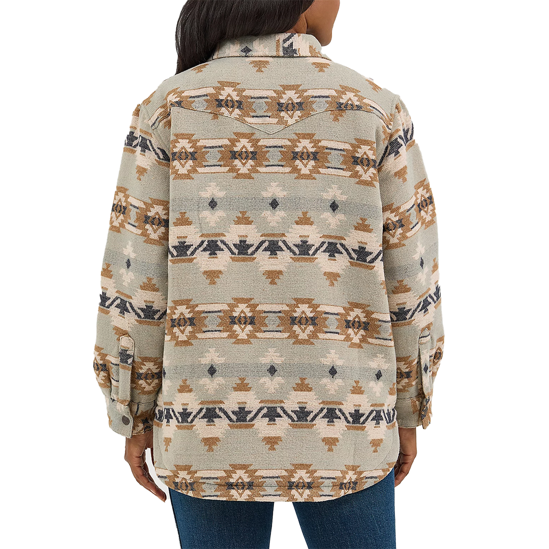Wrangler Women's Quilt Lined Jacquard Shacket