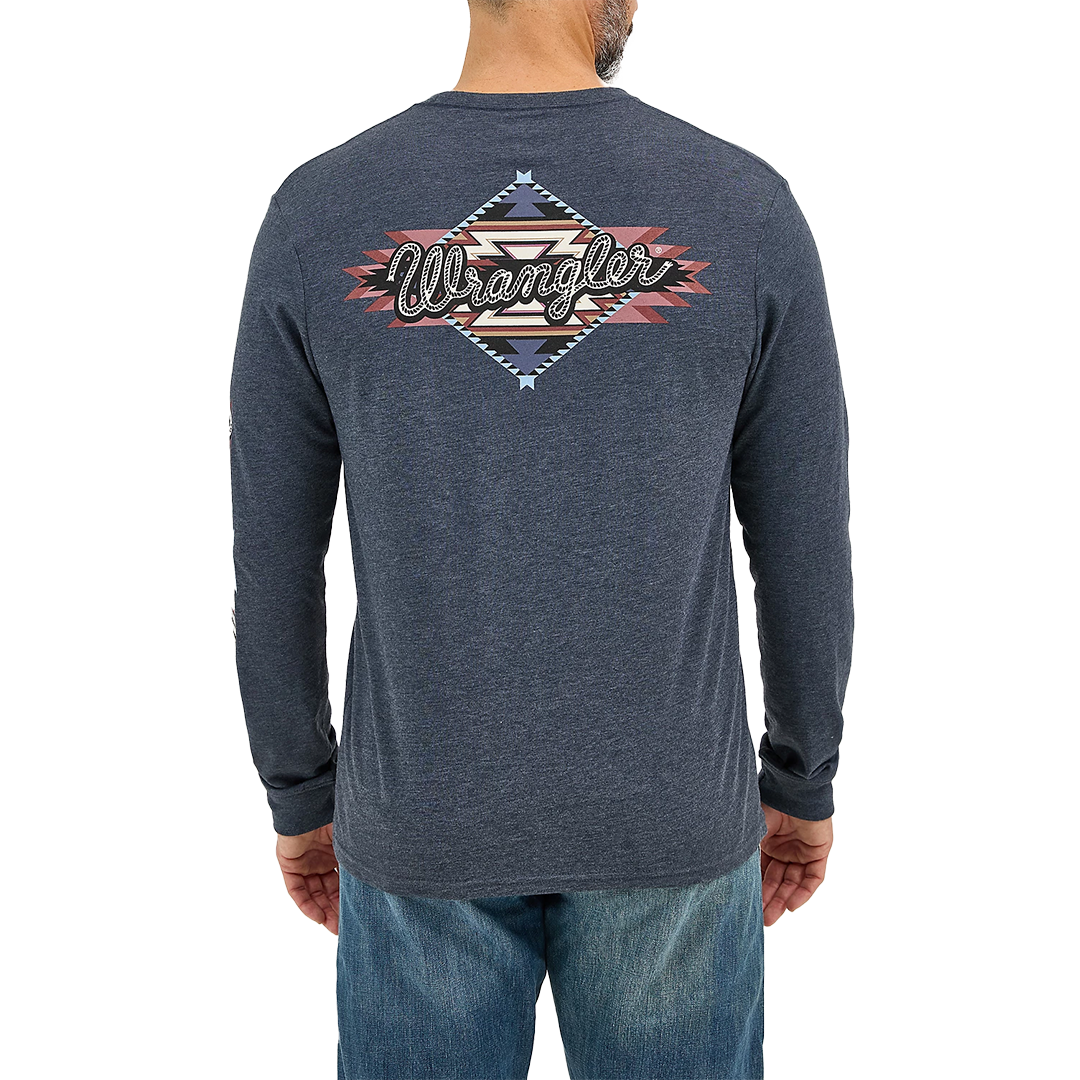 Wrangler Men's Back Graphic Long Sleeve T-Shirt