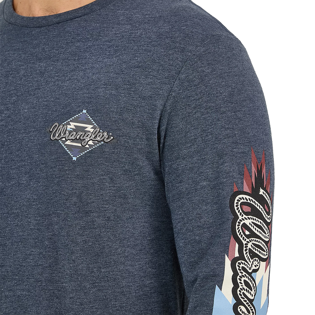 Wrangler Men's Back Graphic Long Sleeve T-Shirt