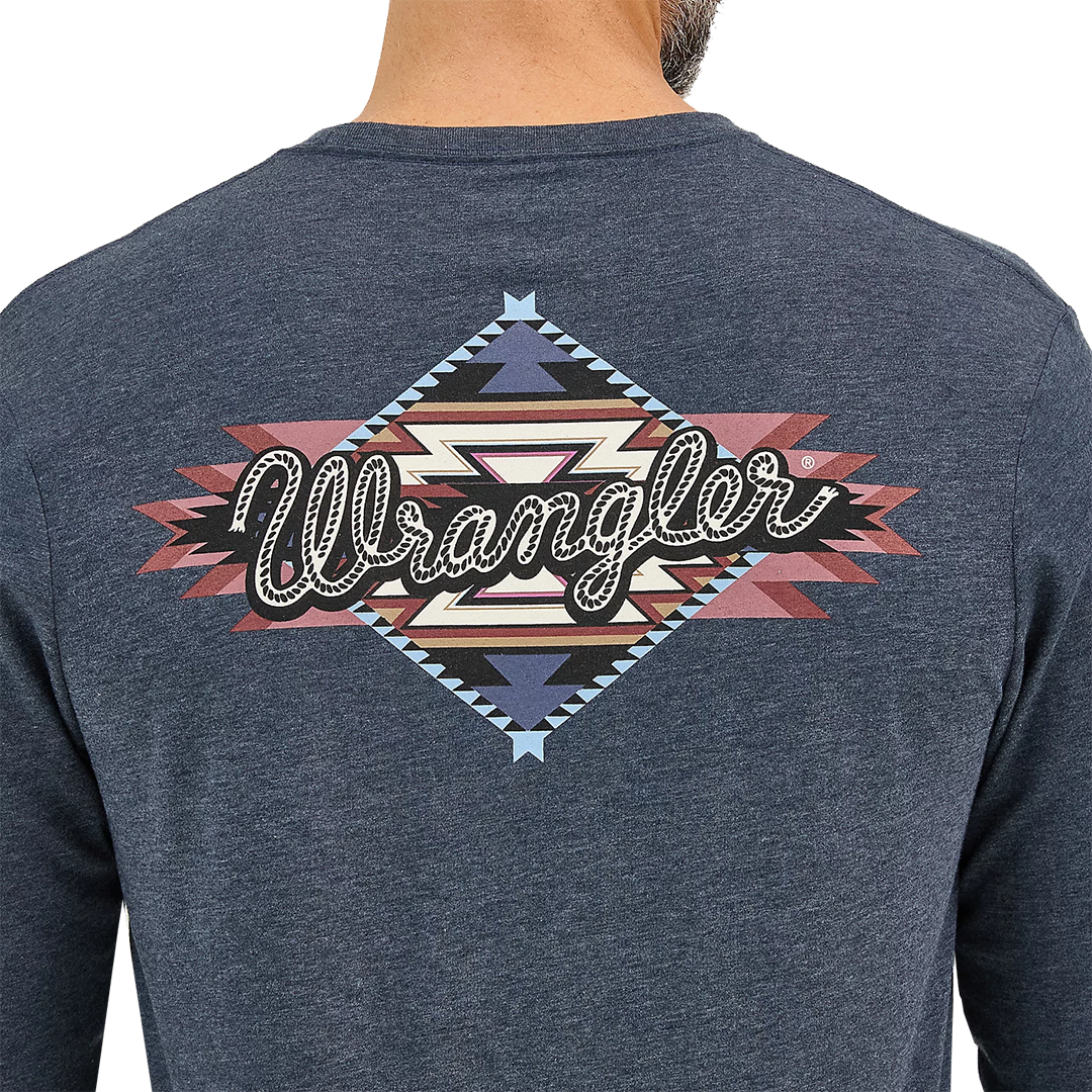 Wrangler Men's Back Graphic Long Sleeve T-Shirt